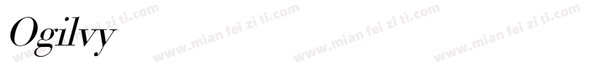 Ogilvy Bold Italic字体转换